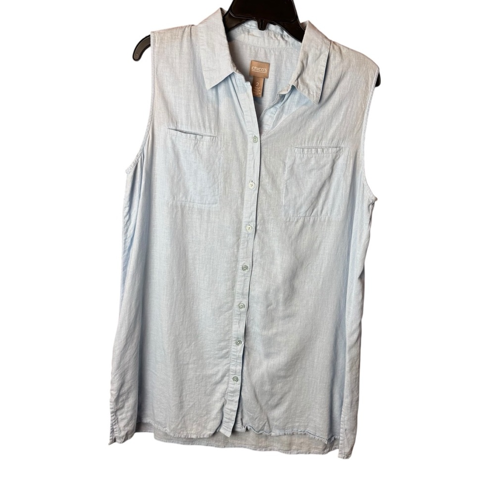 Chicos Sleeveless Button Up Shirt 2 / L